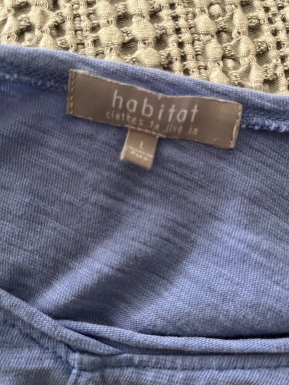 💙 Habitat Soft Blue Tunic Top | Coastal Casual | Large - Picture 2 of 10